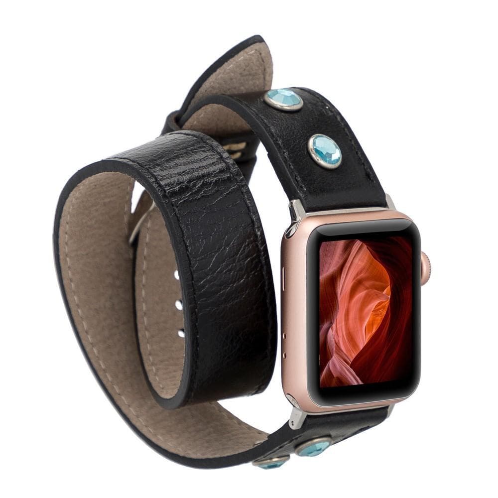 Solitare Double Tour Lederarmband für die Apple Watch