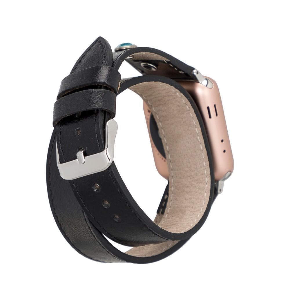 Solitare Double Tour Lederarmband für die Apple Watch