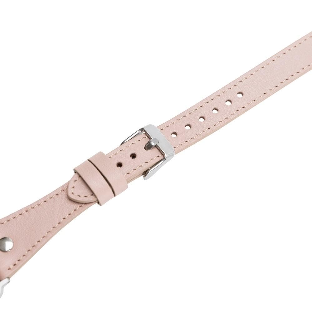 Hector Double Tour Leather Apple Watch Band with Silver Trok