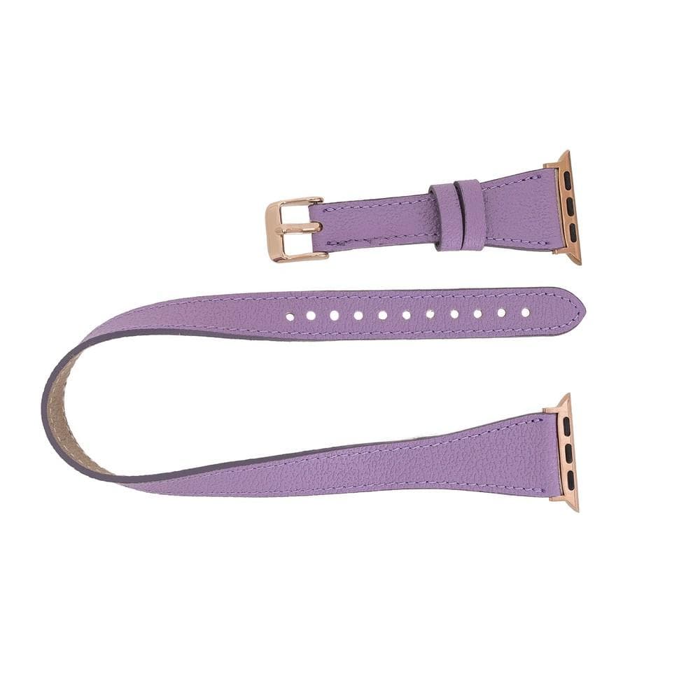 Bracelet en cuir Quantum Slim Double Tour pour Apple Watch