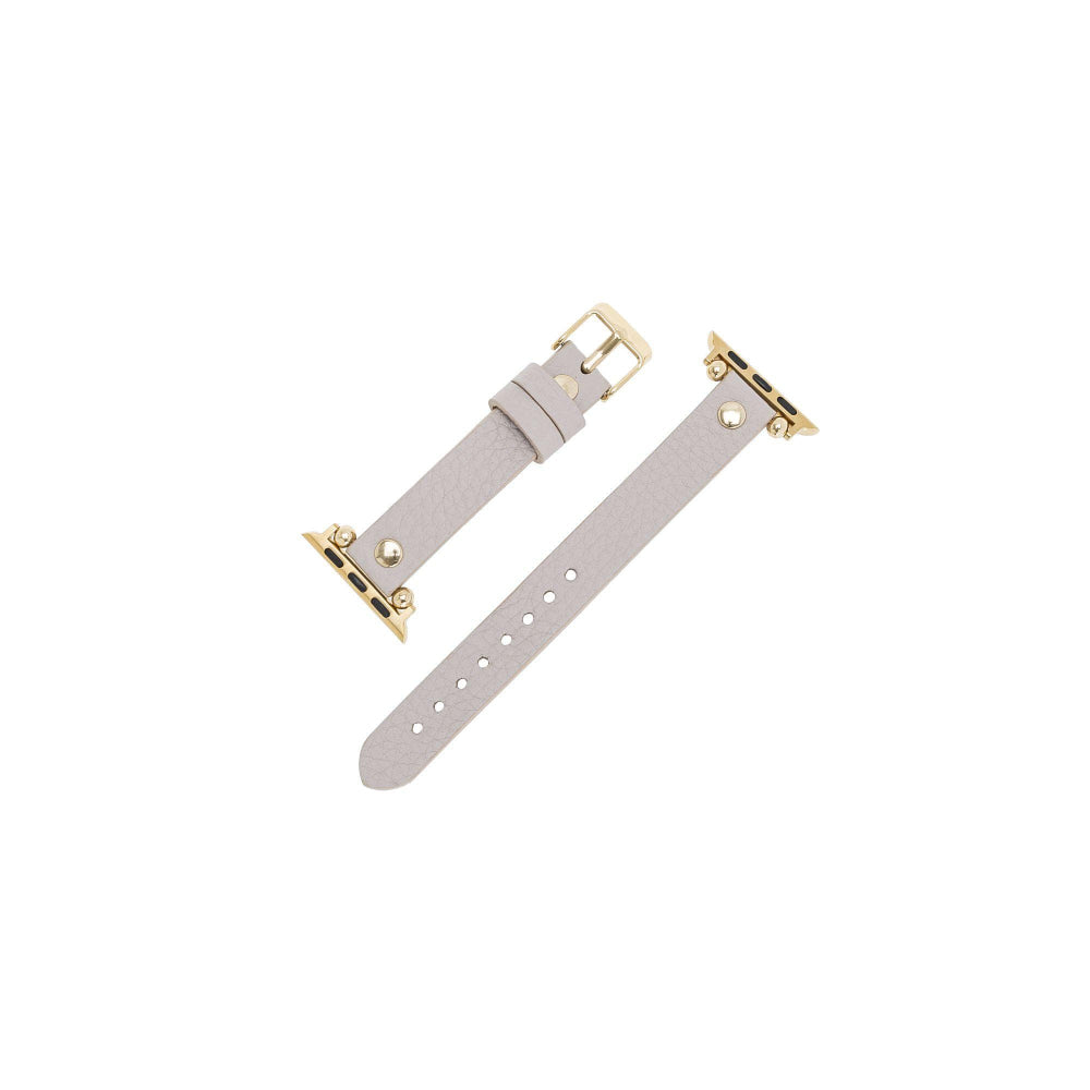 Ferro Genuine Leather Apple Watch Band with Gold Trok