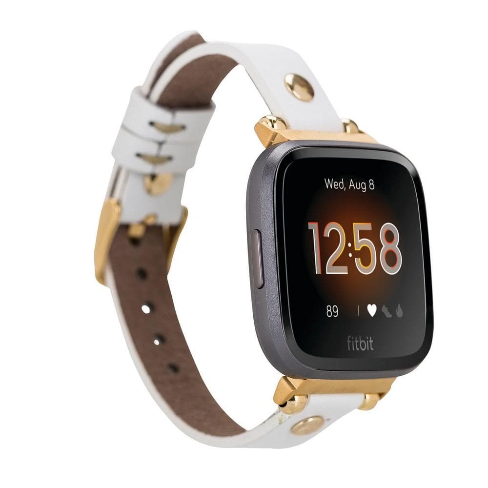 Ferro Genuine Leather Apple Watch Band with Gold Trok