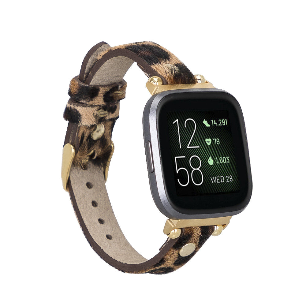Ferro Genuine Leather Apple Watch Band with Gold Trok
