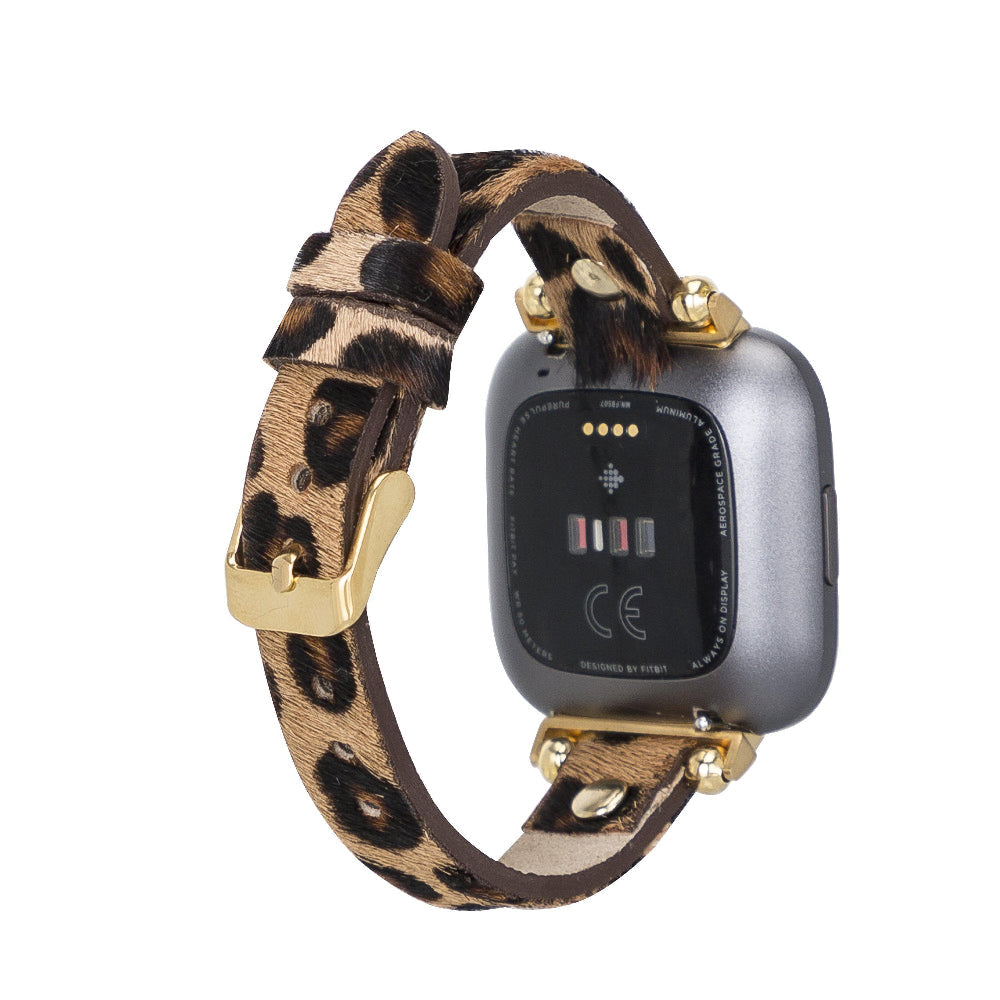 Ferro Genuine Leather Apple Watch Band with Gold Trok
