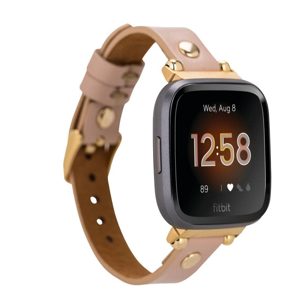 Ferro Genuine Leather Apple Watch Band with Gold Trok