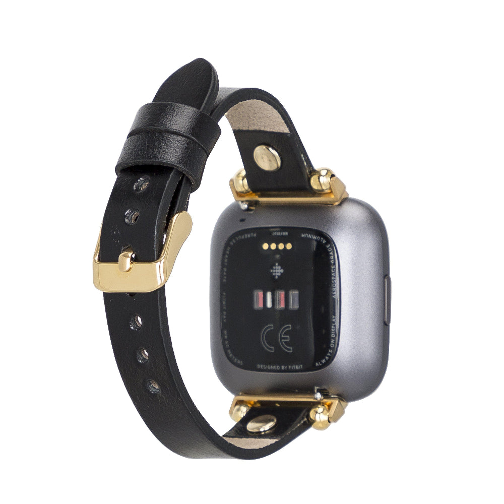 Ferro Genuine Leather Apple Watch Band with Gold Trok