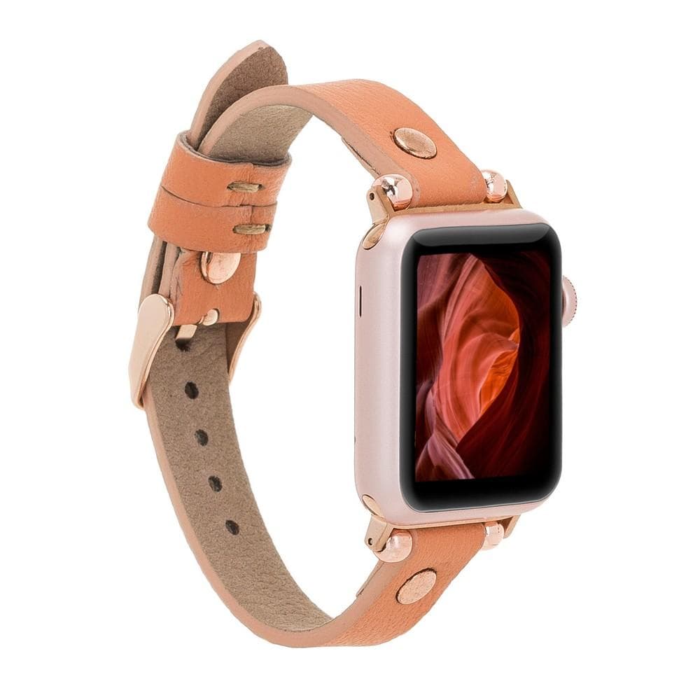 Ferro Atis Apple Genuine Leather Watch Band with Rose Gold Trok