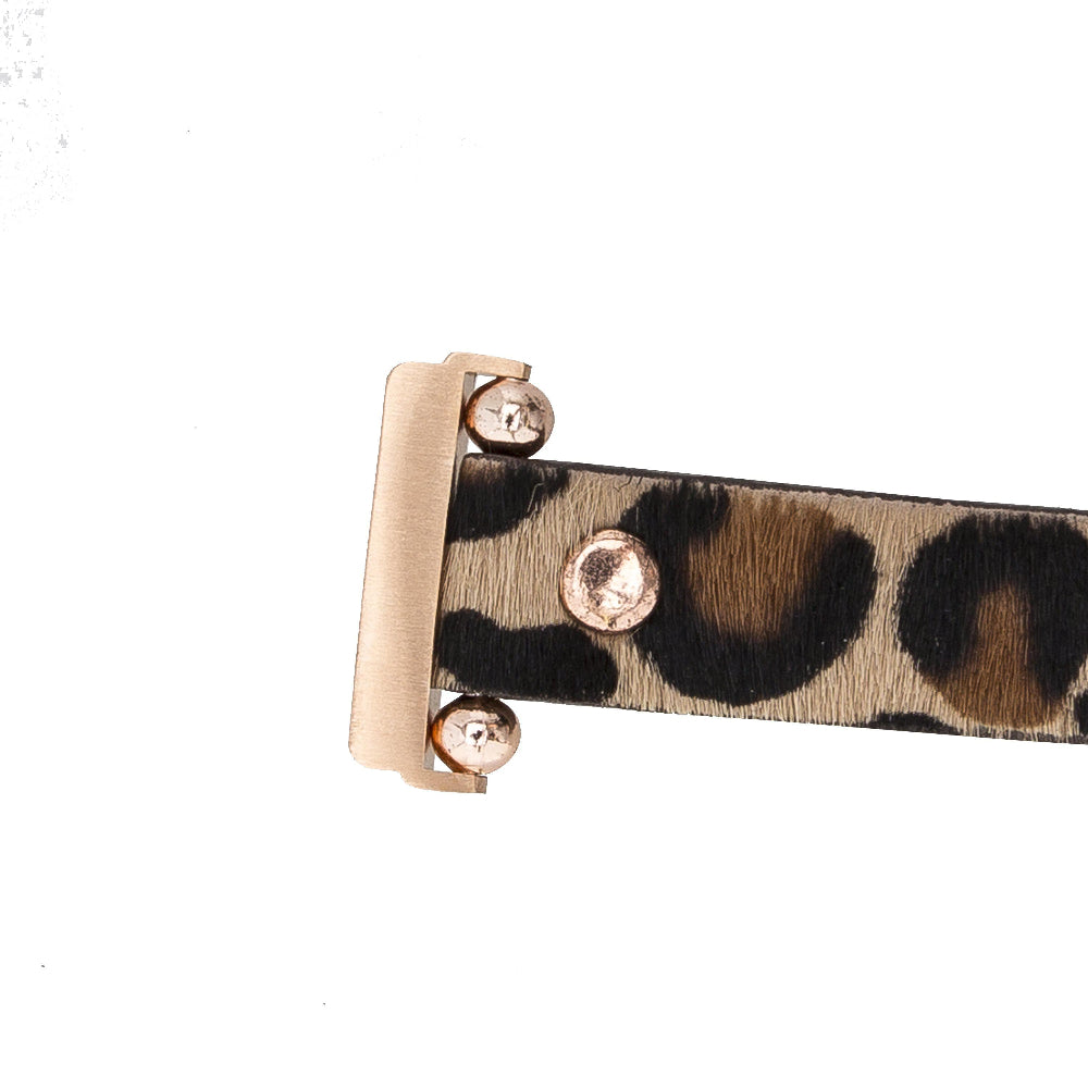 Ferro Atis Apple Genuine Leather Watch Band with Rose Gold Trok