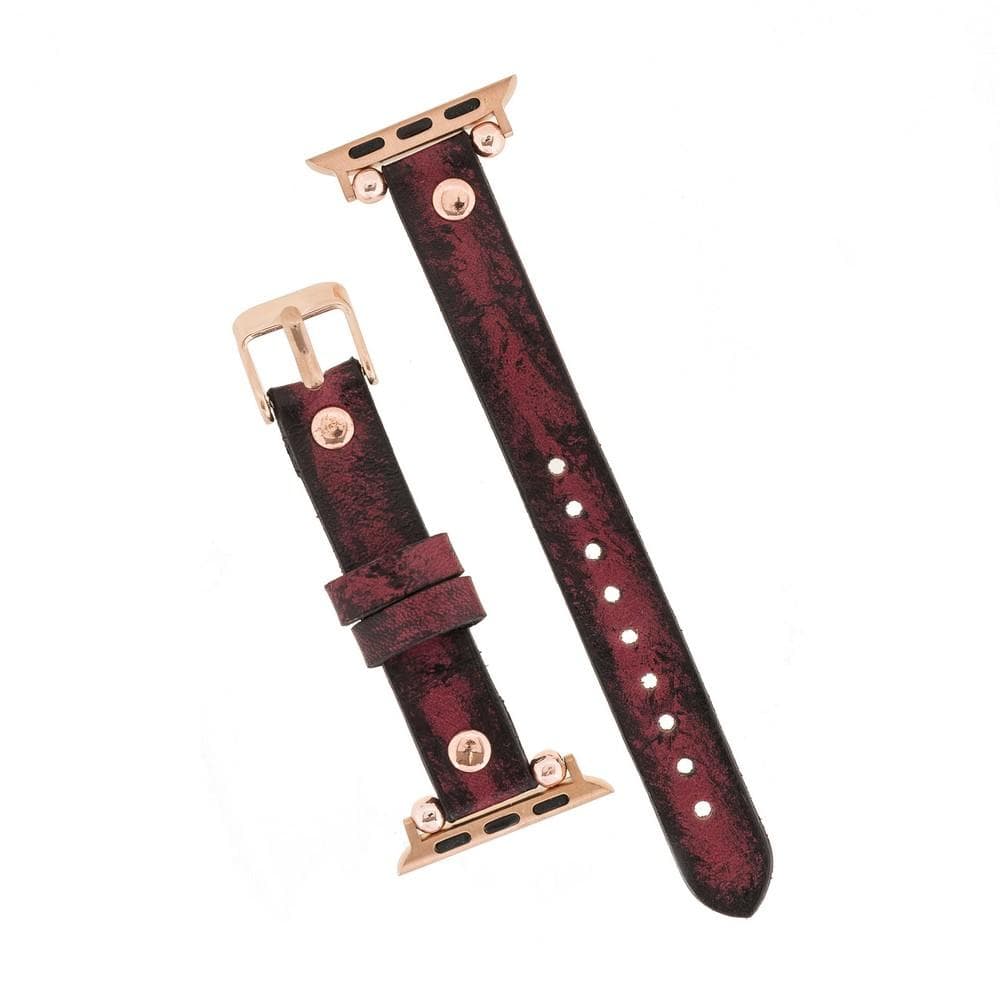 Ferro Atis Apple Genuine Leather Watch Band with Rose Gold Trok