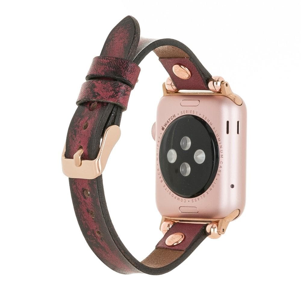 Ferro Atis Apple Genuine Leather Watch Band with Rose Gold Trok