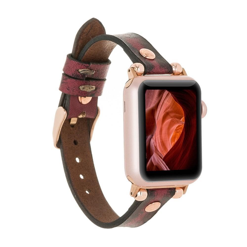 Ferro Atis Apple Genuine Leather Watch Band with Rose Gold Trok