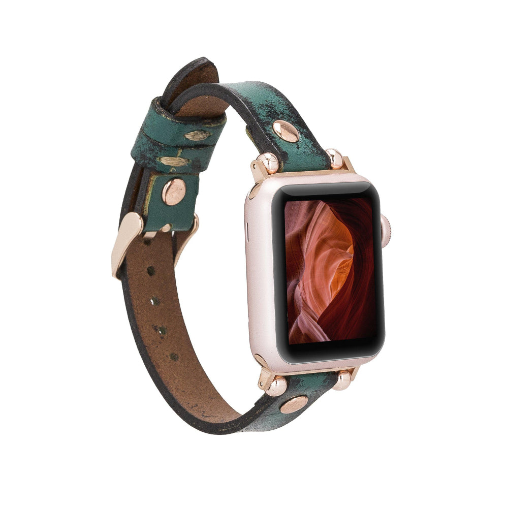 Ferro Atis Apple Genuine Leather Watch Band with Rose Gold Trok