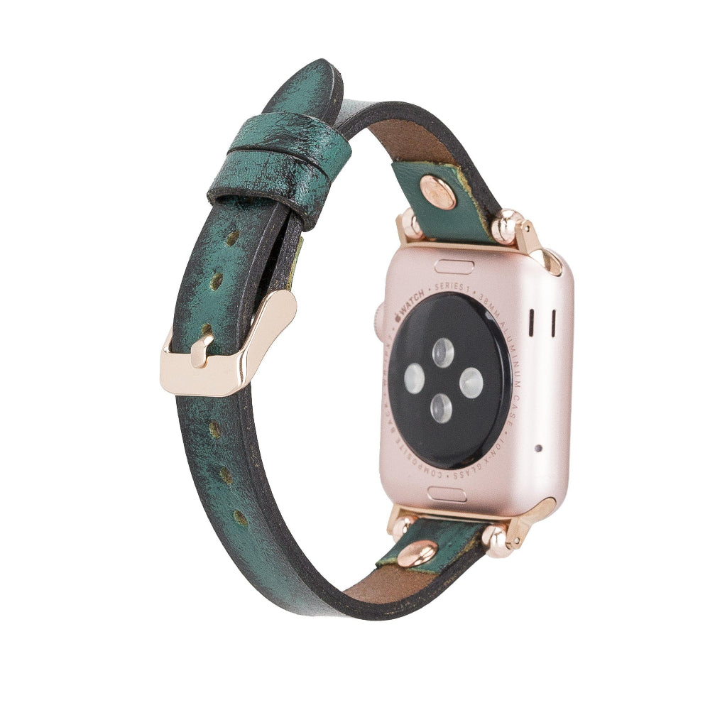 Ferro Atis Apple Genuine Leather Watch Band with Rose Gold Trok