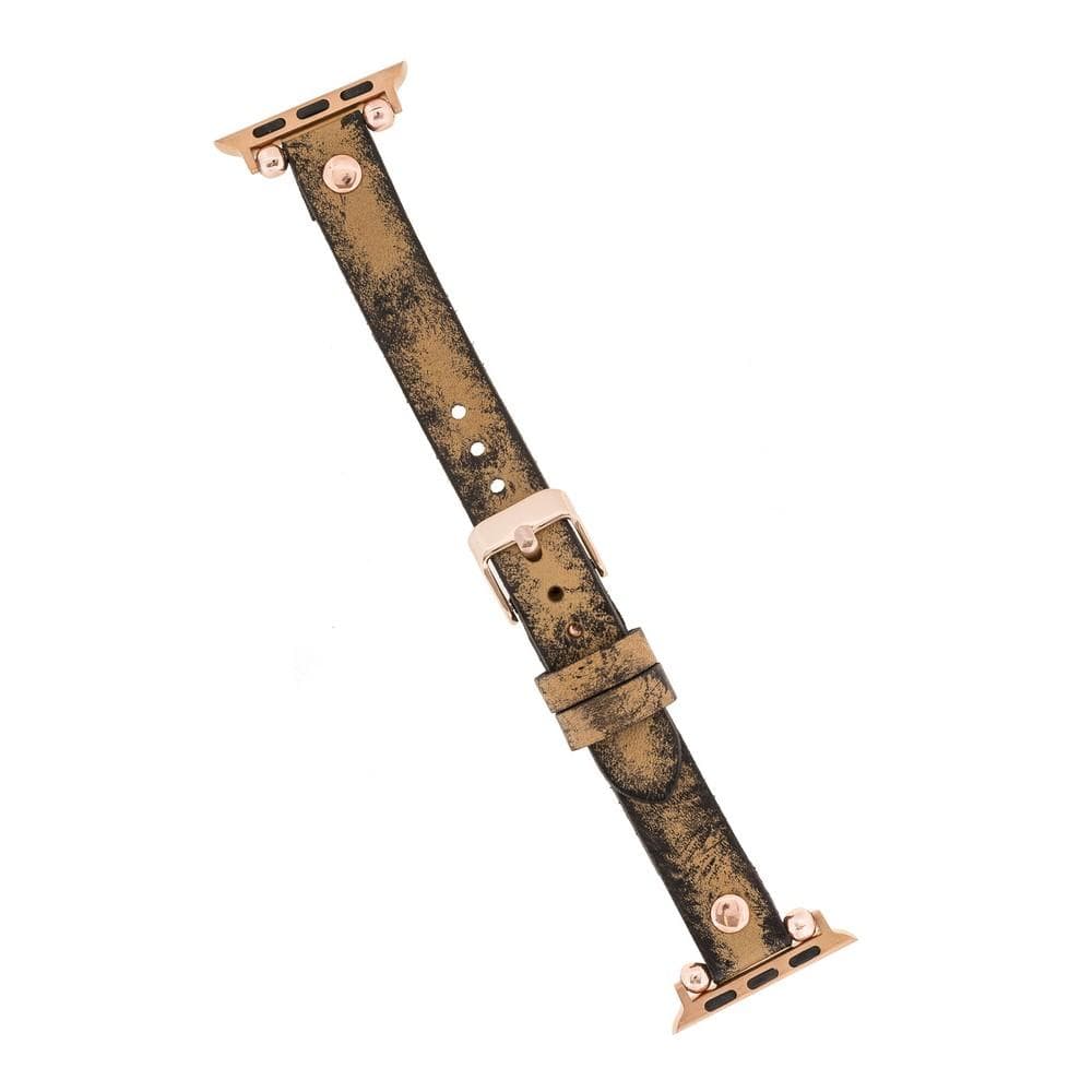 Ferro Atis Apple Genuine Leather Watch Band with Rose Gold Trok