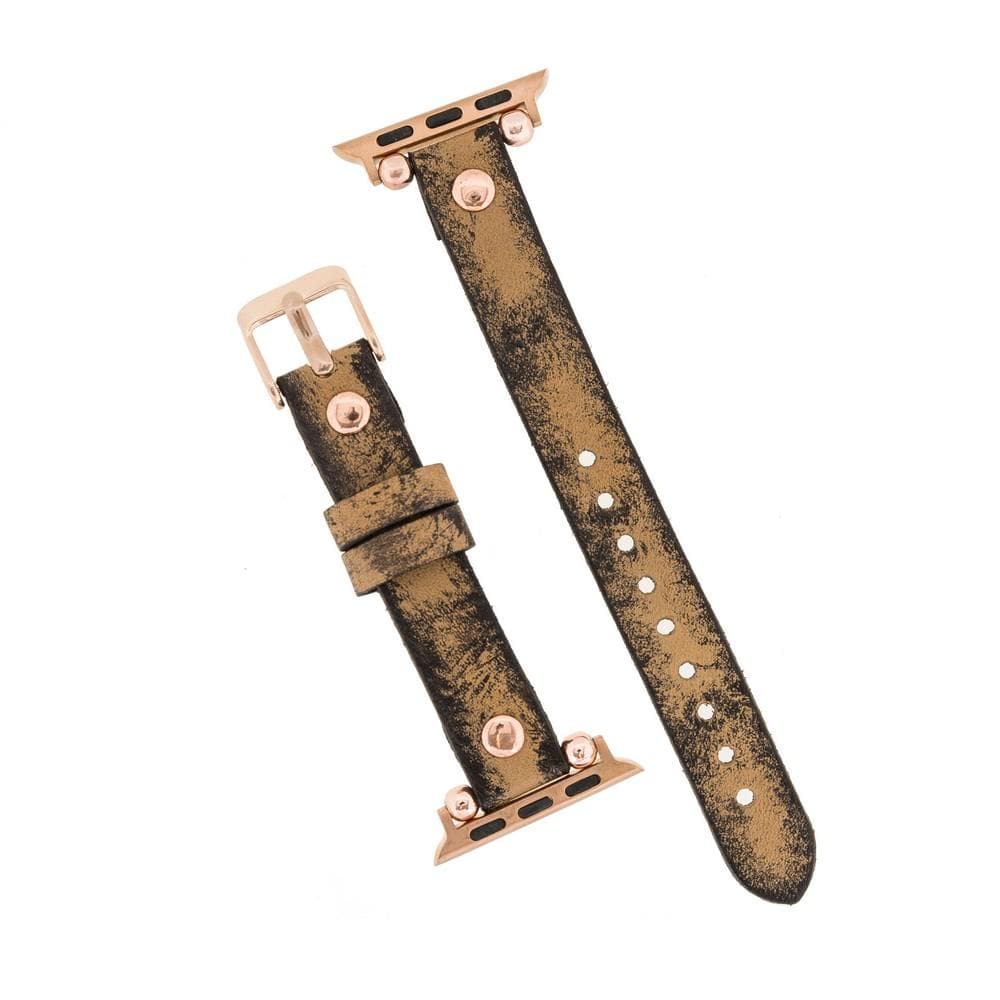 Ferro Atis Apple Genuine Leather Watch Band with Rose Gold Trok