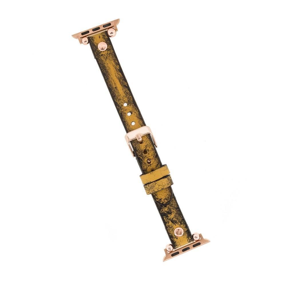 Ferro Atis Apple Genuine Leather Watch Band with Rose Gold Trok