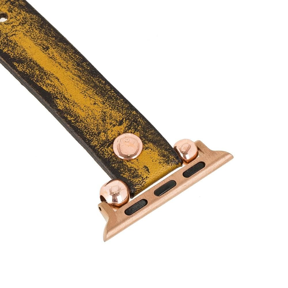 Ferro Atis Apple Genuine Leather Watch Band with Rose Gold Trok