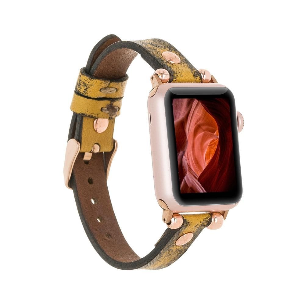 Ferro Atis Apple Genuine Leather Watch Band with Rose Gold Trok