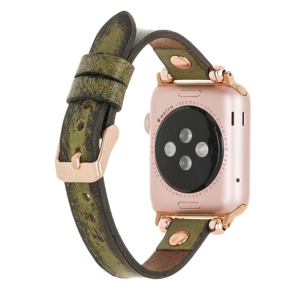 Ferro Atis Apple Genuine Leather Watch Band with Rose Gold Trok