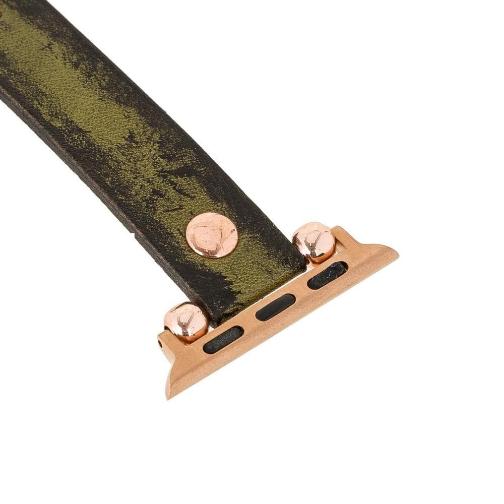 Ferro Atis Apple Genuine Leather Watch Band with Rose Gold Trok