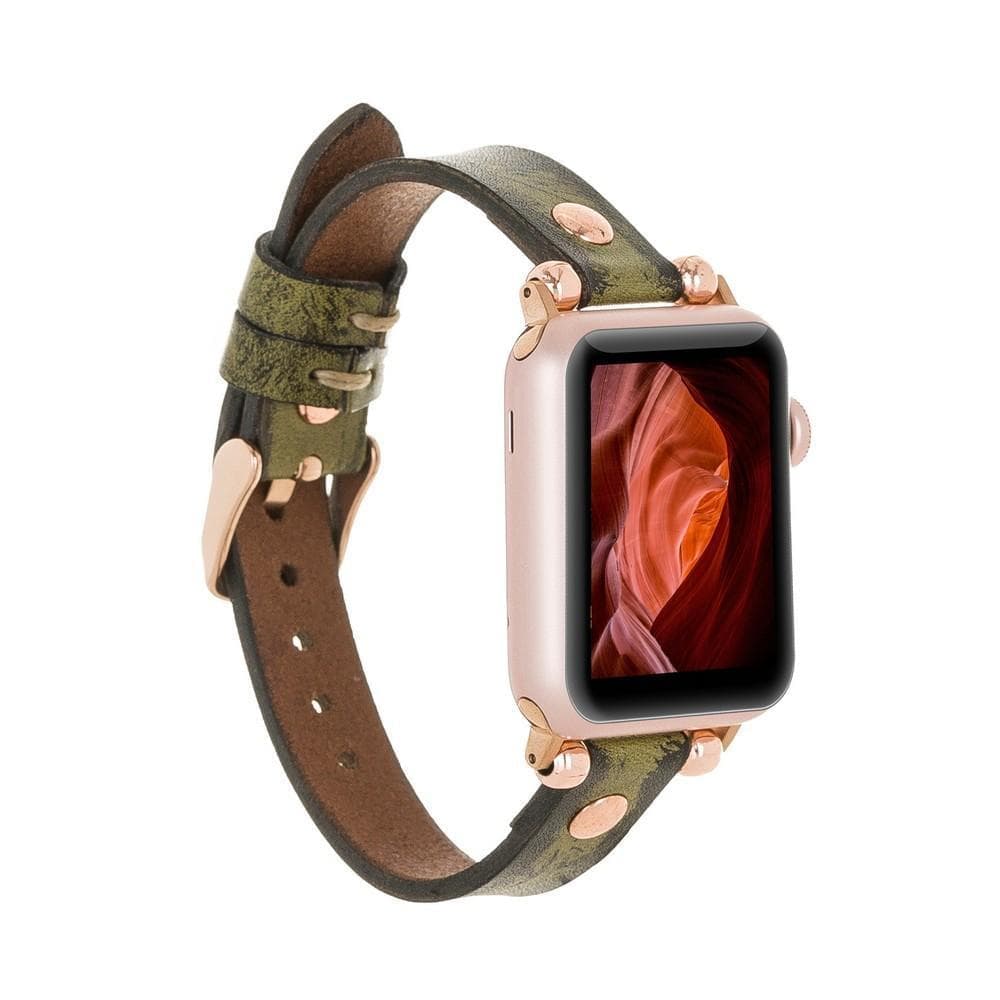 Ferro Atis Apple Genuine Leather Watch Band with Rose Gold Trok