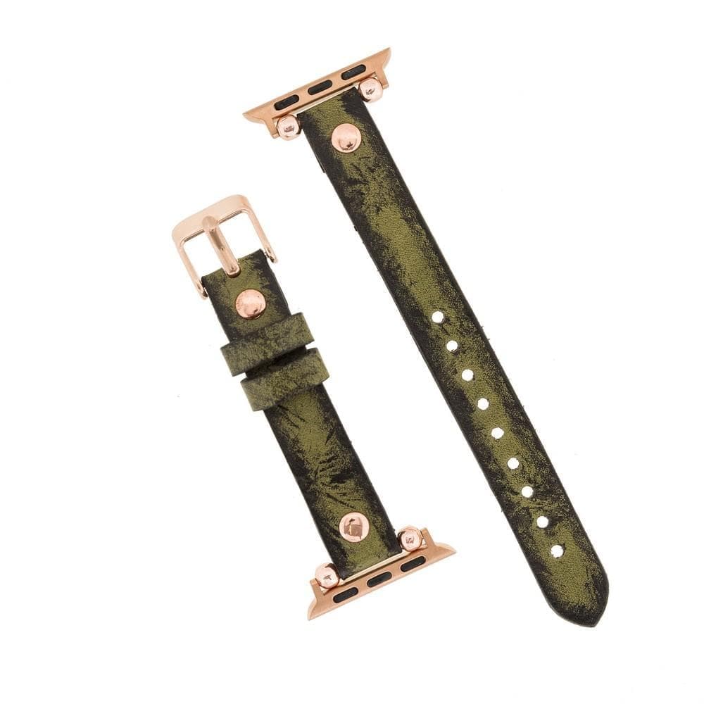 Ferro Atis Apple Genuine Leather Watch Band with Rose Gold Trok