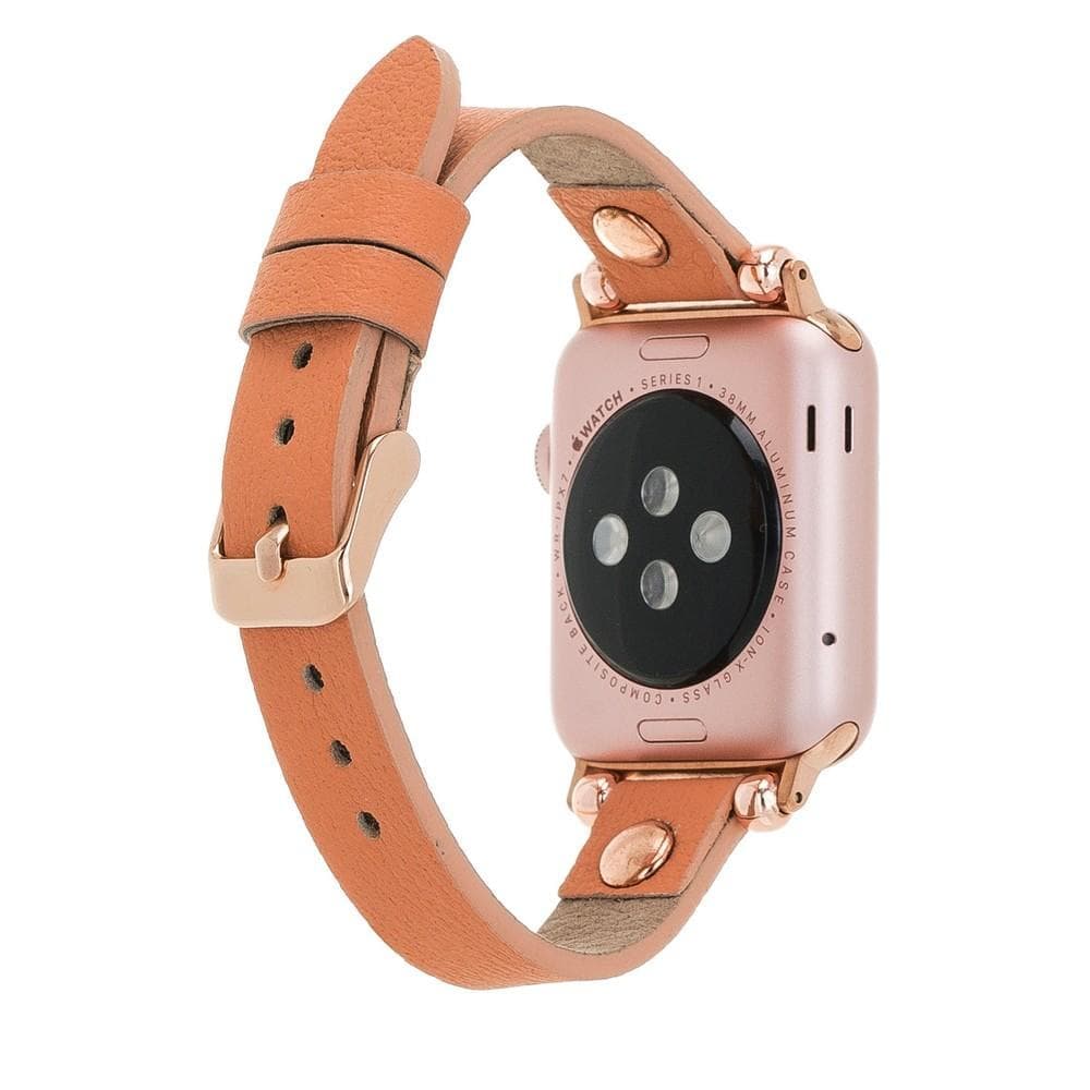 Ferro Atis Apple Genuine Leather Watch Band with Rose Gold Trok