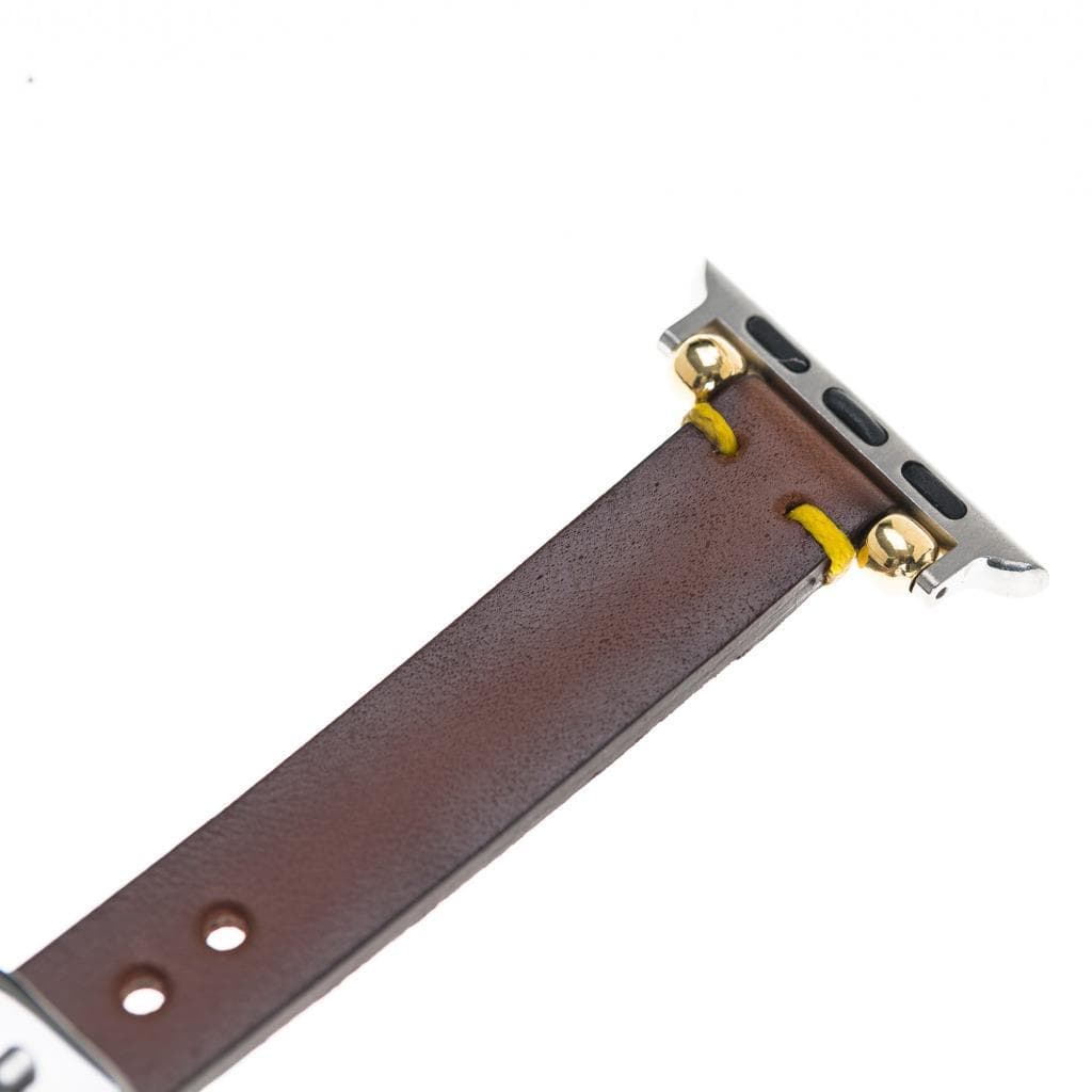 Seamy Apple Watch-Armband aus echtem Leder