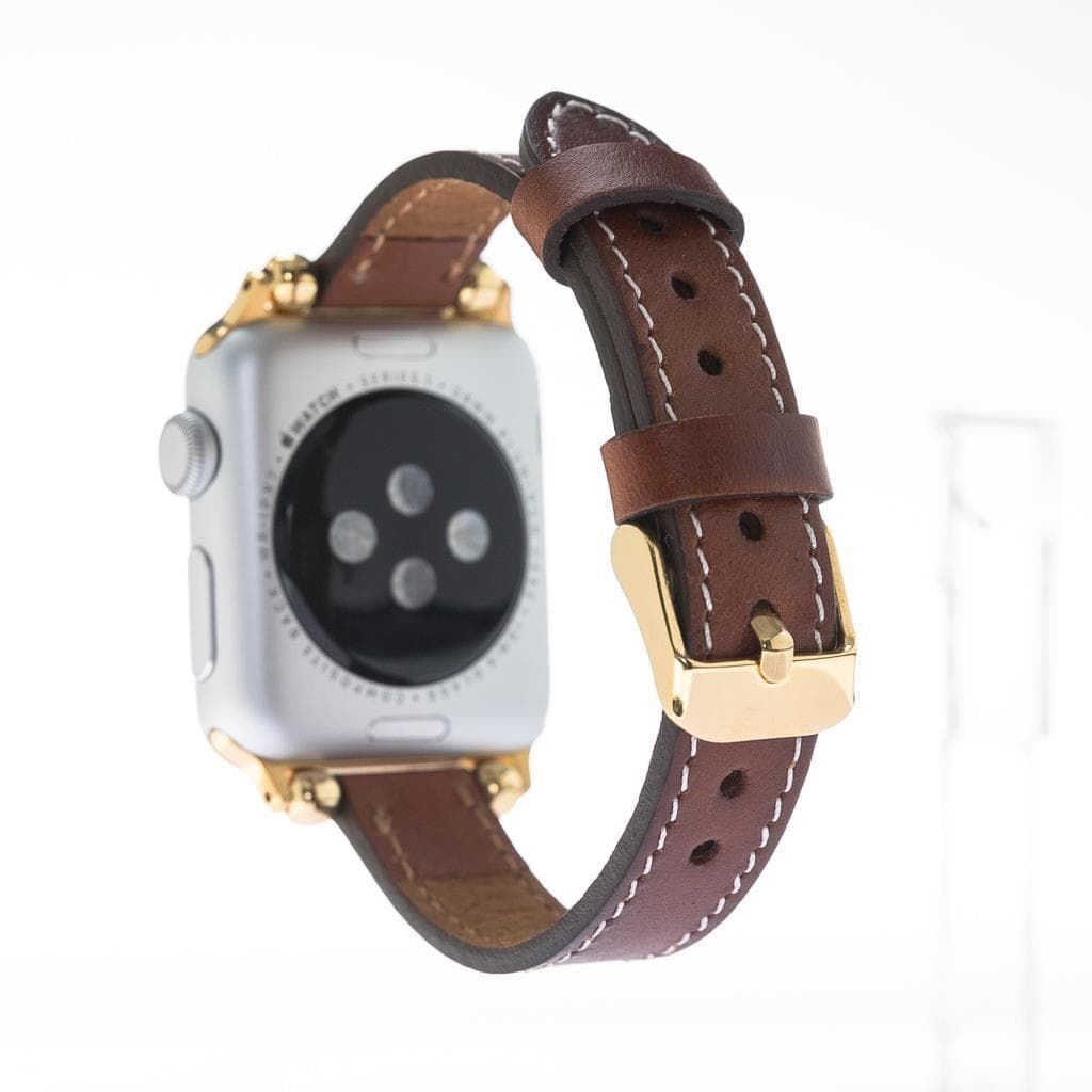 Seamy Apple Watch-Armband aus echtem Leder