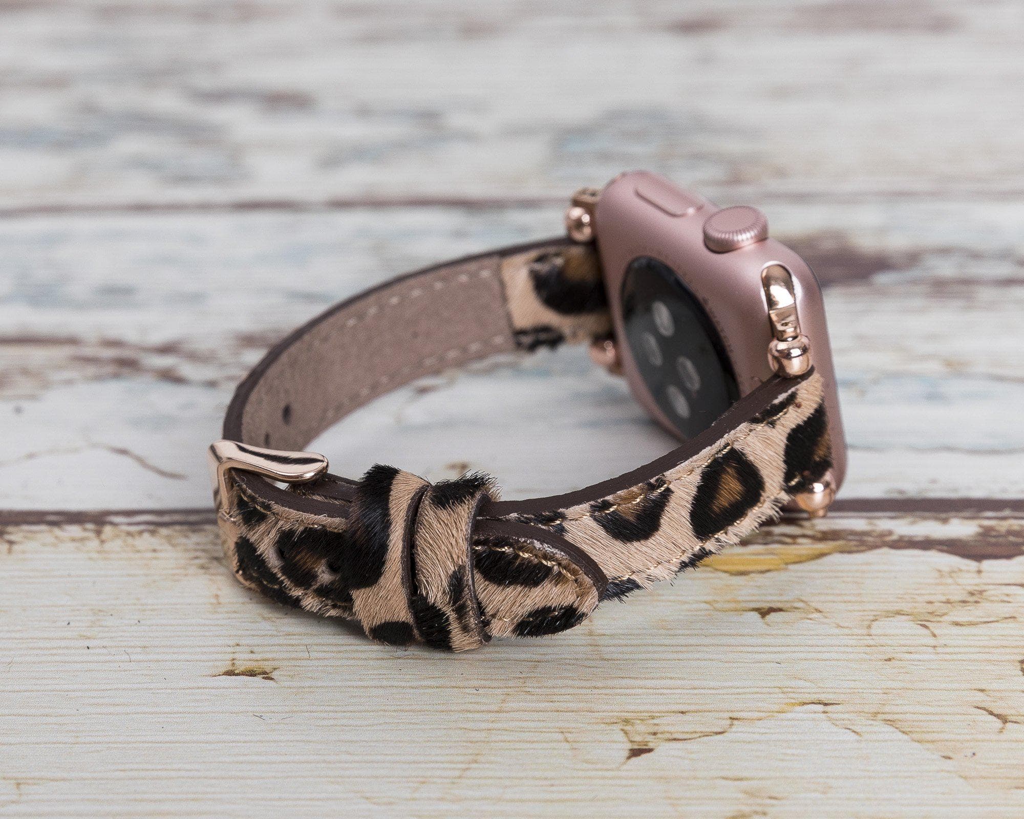 Seamy Apple Watch-Armband aus echtem Leder
