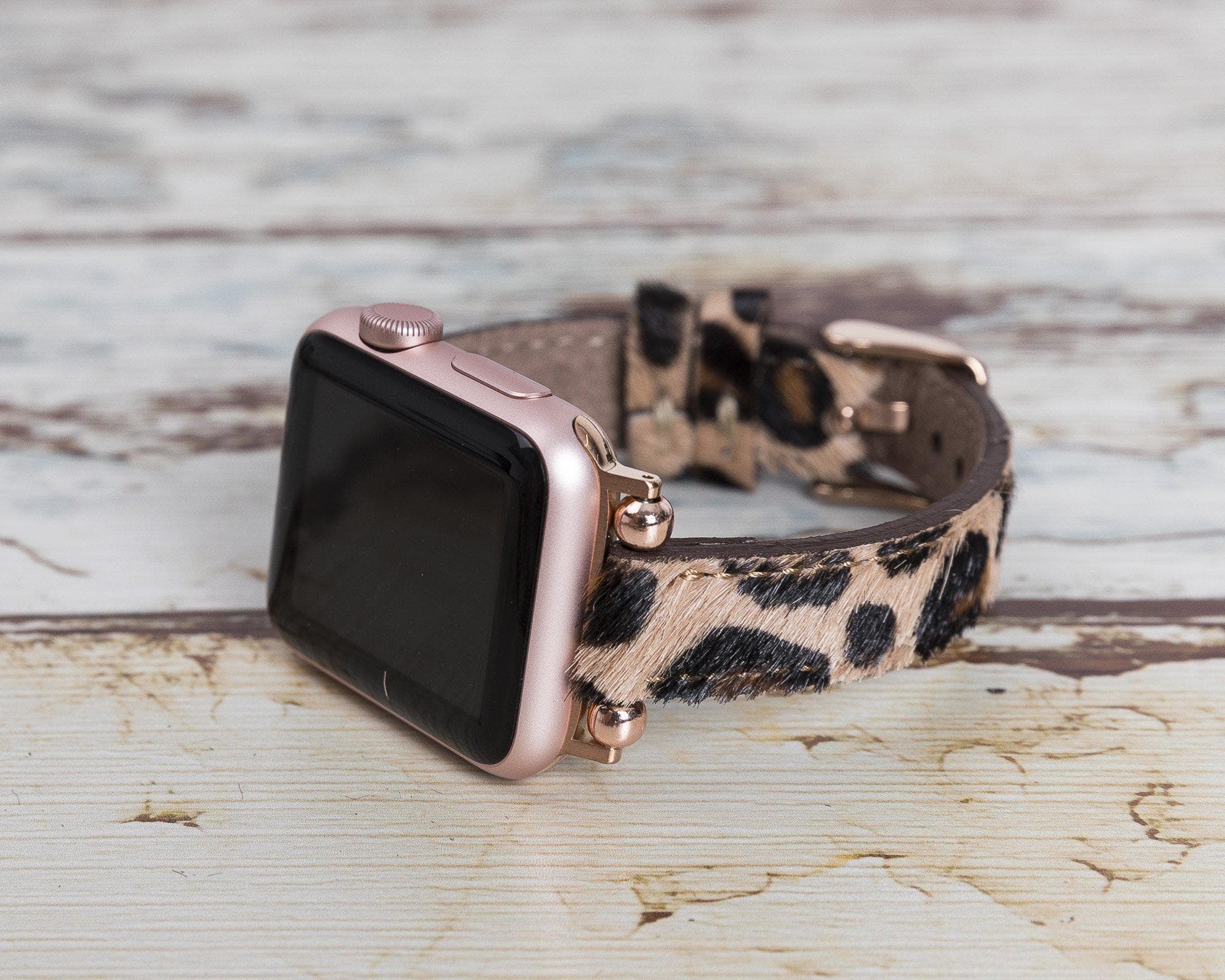 Seamy Apple Watch-Armband aus echtem Leder