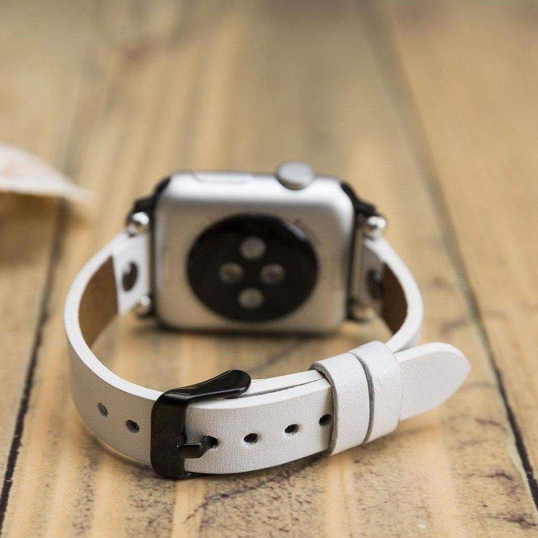 Ferro Apple Watch Genuine Leather Band with Silver Trok