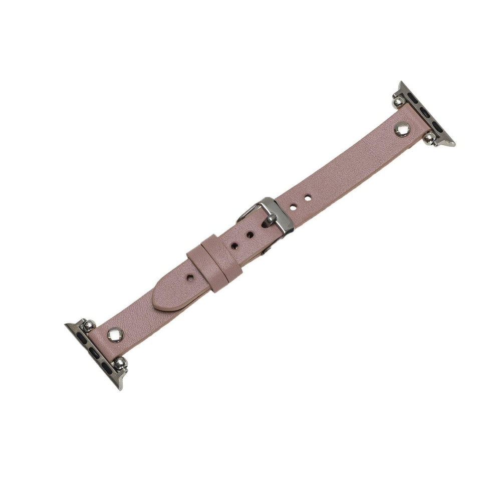 Ferro Apple Watch Genuine Leather Band with Silver Trok