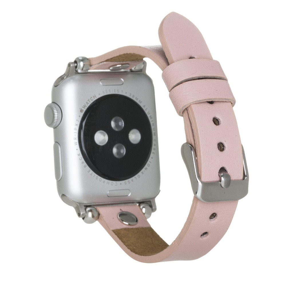 Ferro Apple Watch Genuine Leather Band with Silver Trok
