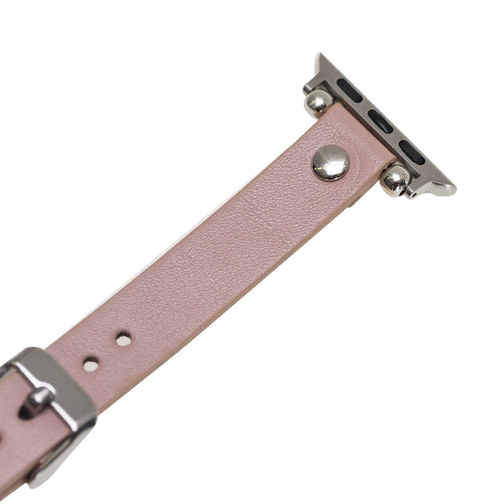 Ferro Apple Watch Genuine Leather Band with Silver Trok