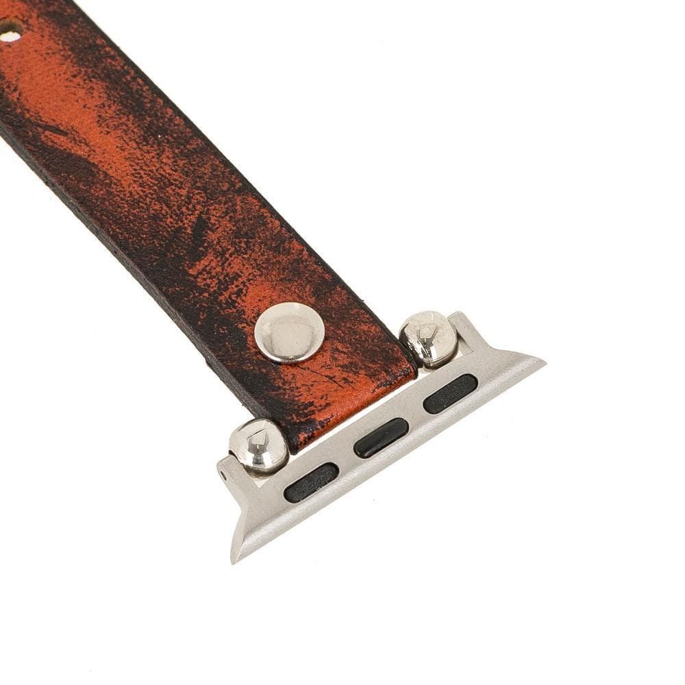 Ferro Apple Watch Genuine Leather Band with Silver Trok