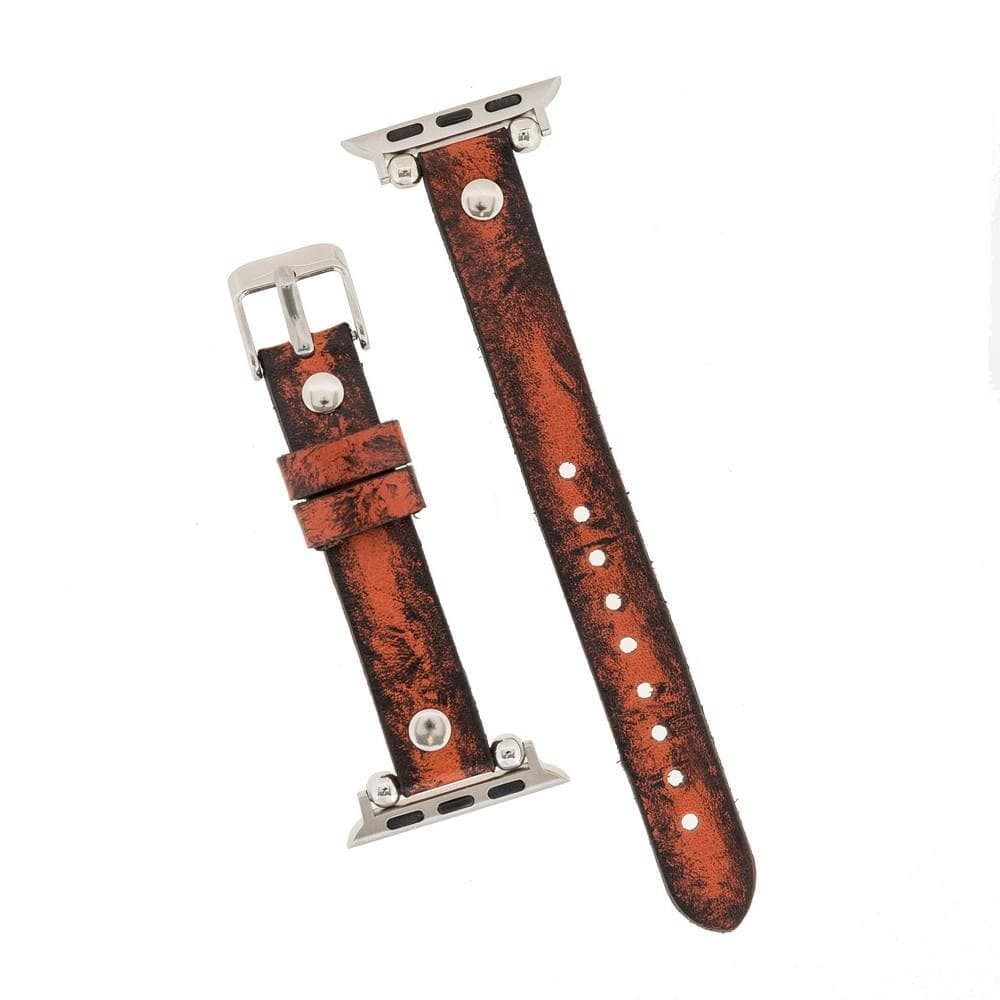 Ferro Apple Watch Genuine Leather Band with Silver Trok