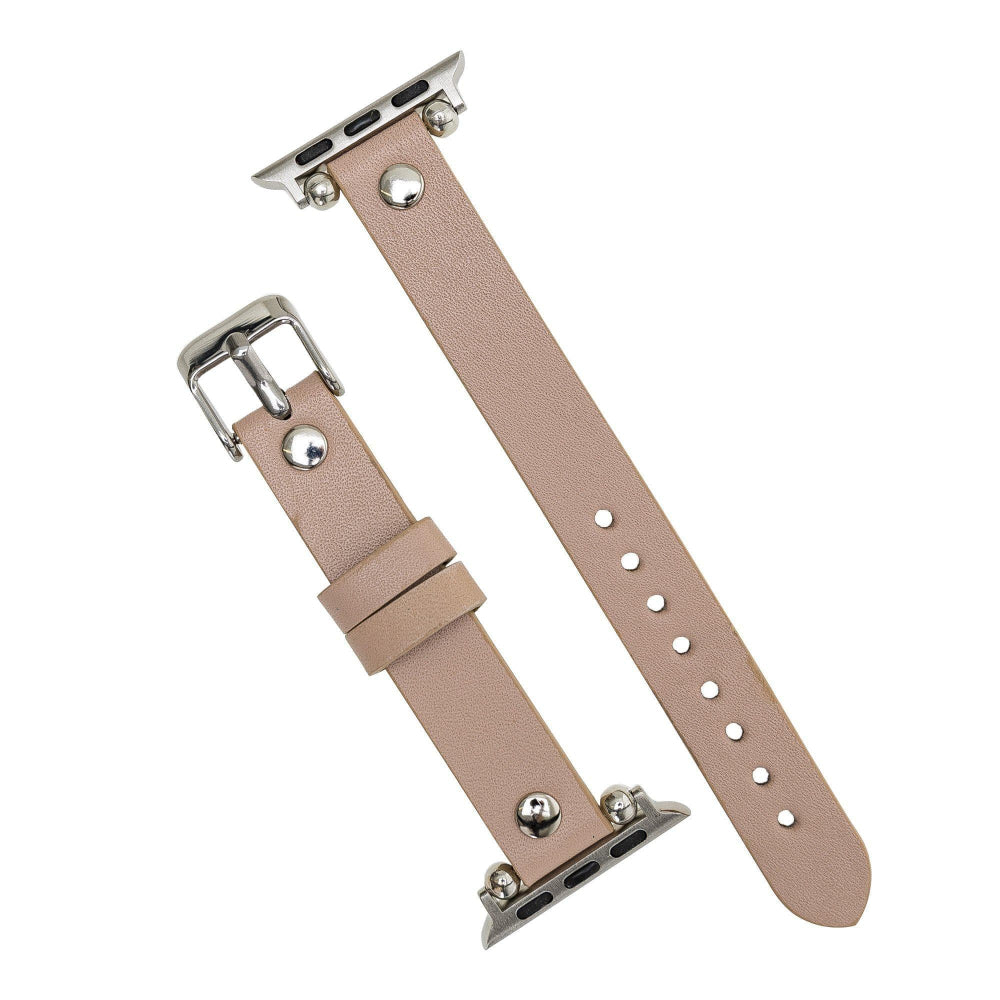 Ferro Apple Watch Genuine Leather Band with Silver Trok
