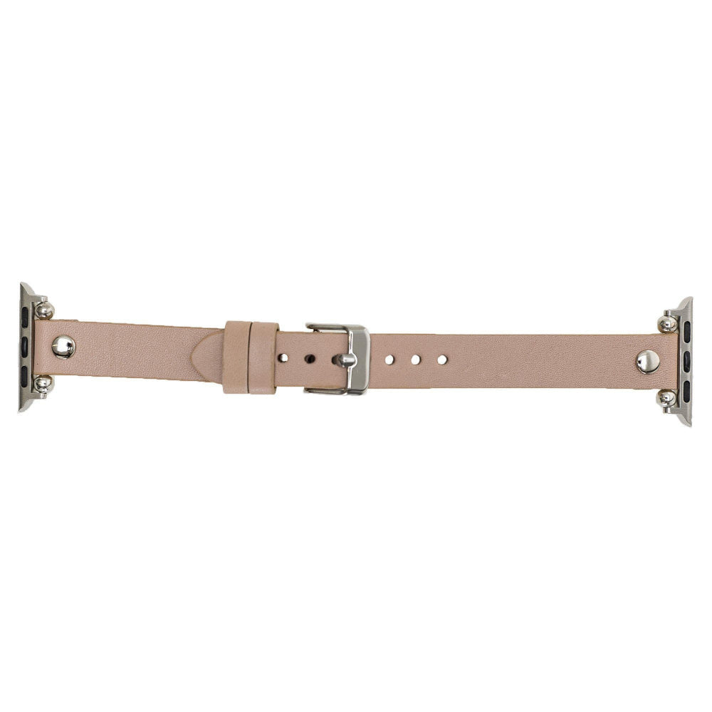 Ferro Apple Watch Genuine Leather Band with Silver Trok