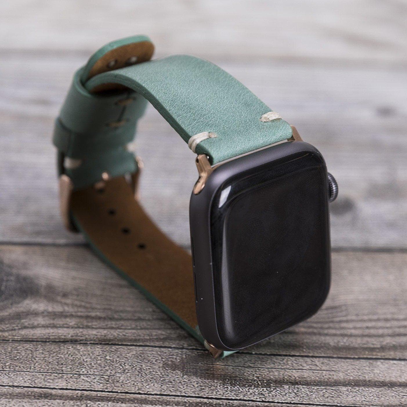 Orfe handmade genuine leather Apple Watch band with stainless steel hardware – fits Series 1 to Ultra 2