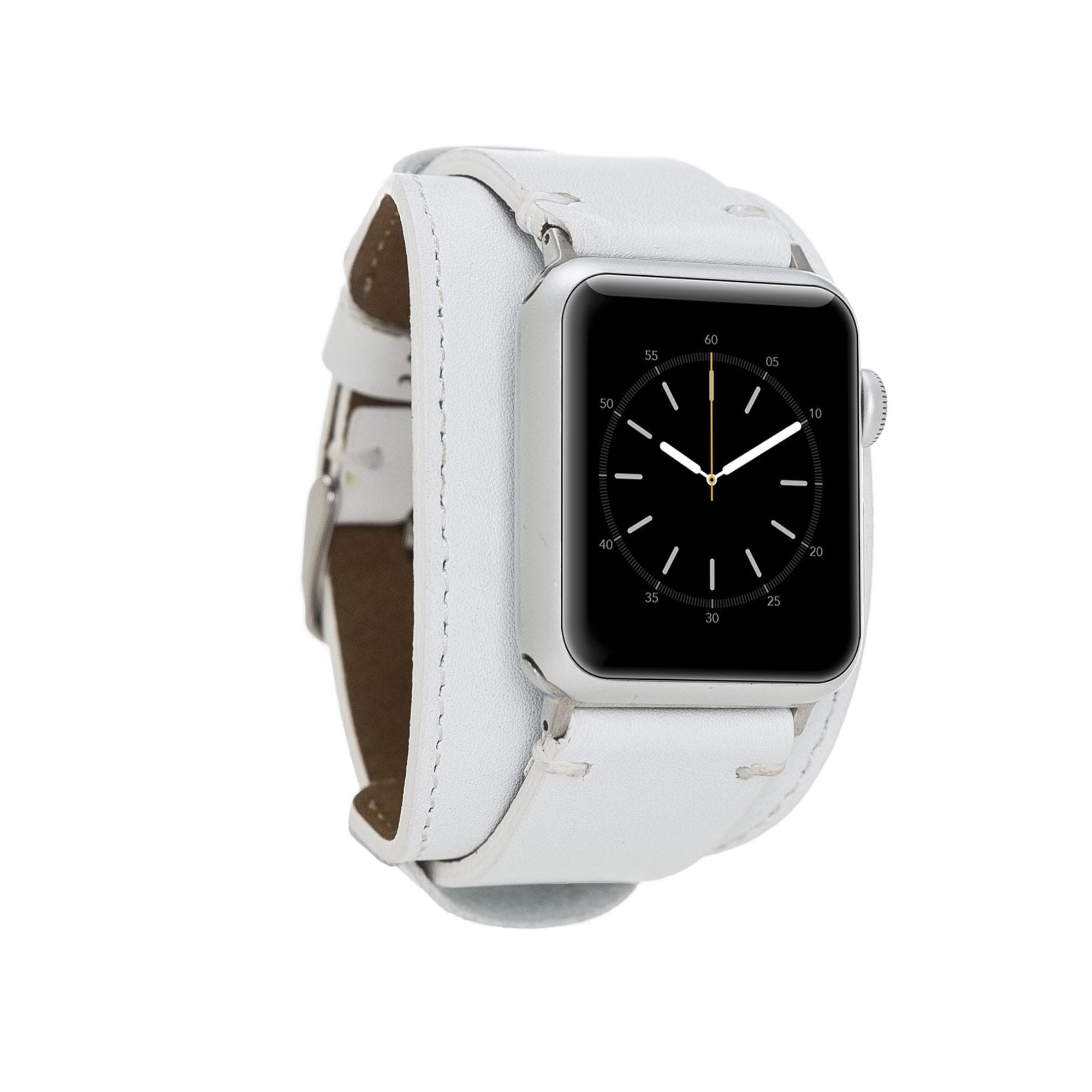 Pulsar Cuff genuine leather Apple Watch band with stainless steel hardware – compatible with Series 1 to Ultra 2