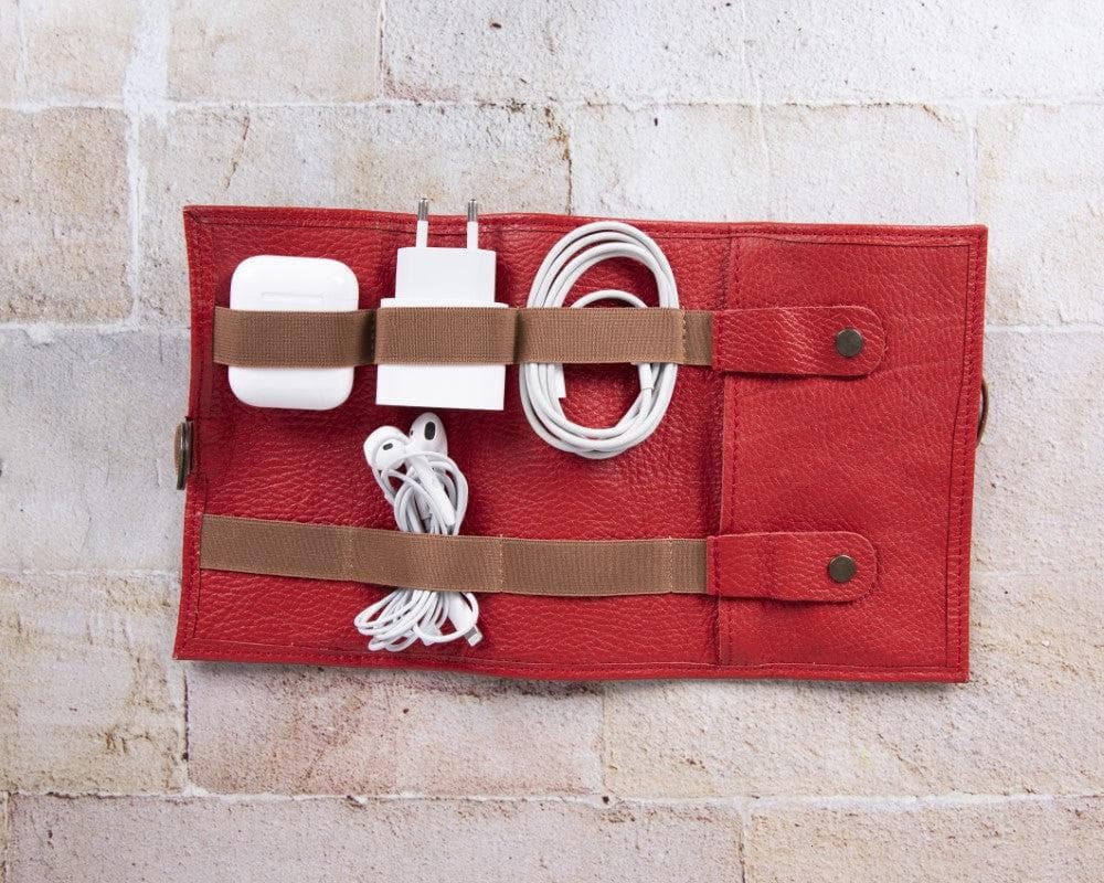 Organiseur de câbles en cuir véritable Frasi