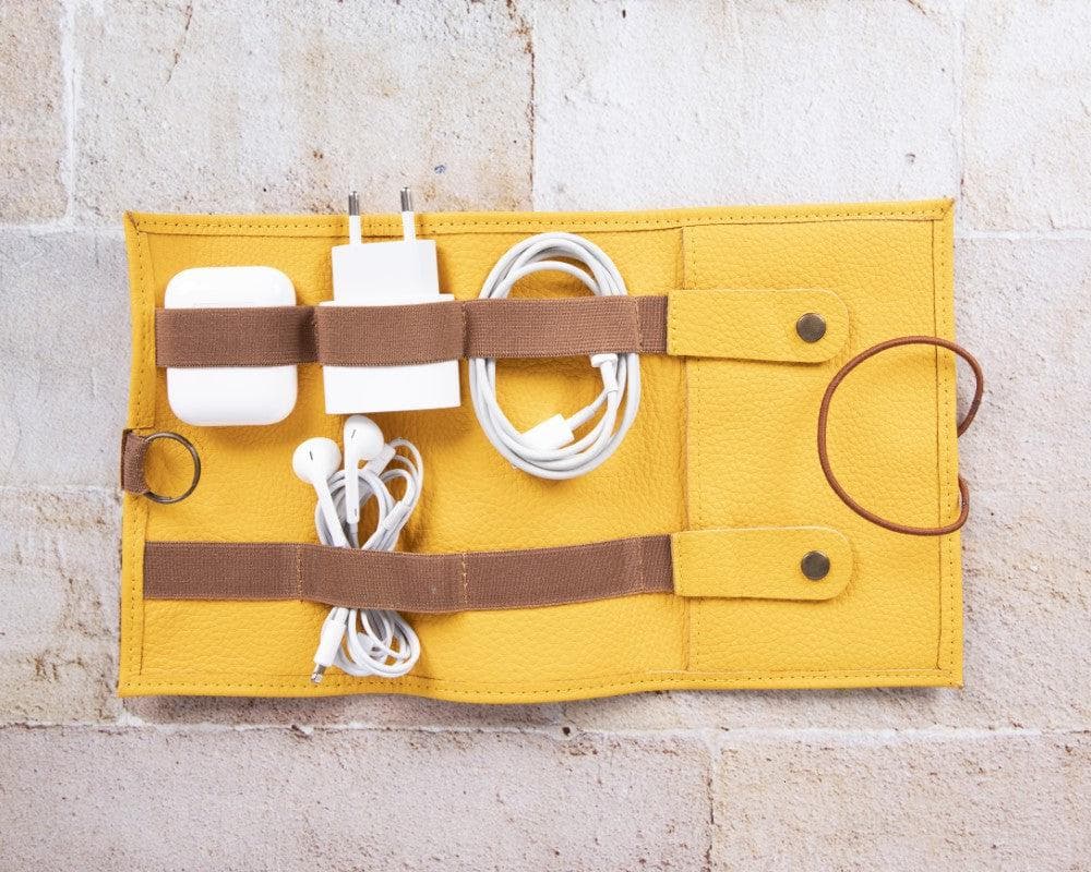 Organiseur de câbles en cuir véritable Frasi