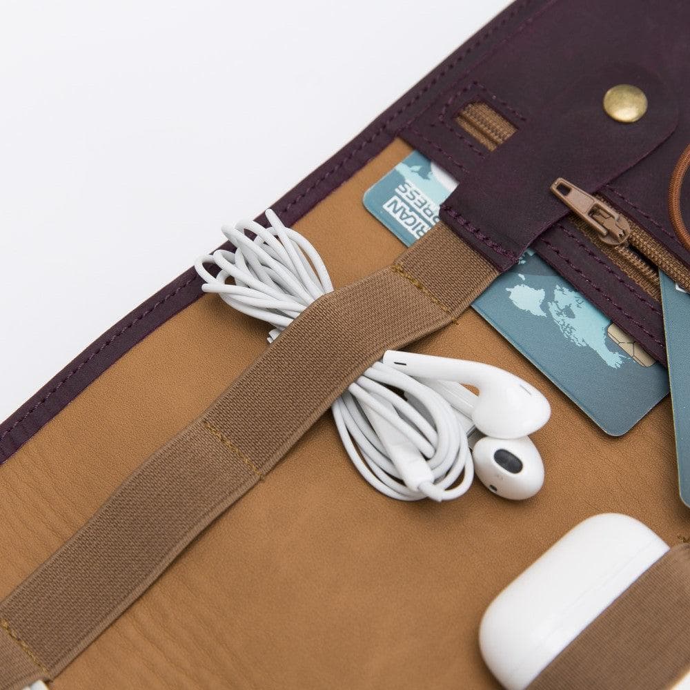 Organiseur de câbles en cuir véritable Frasi