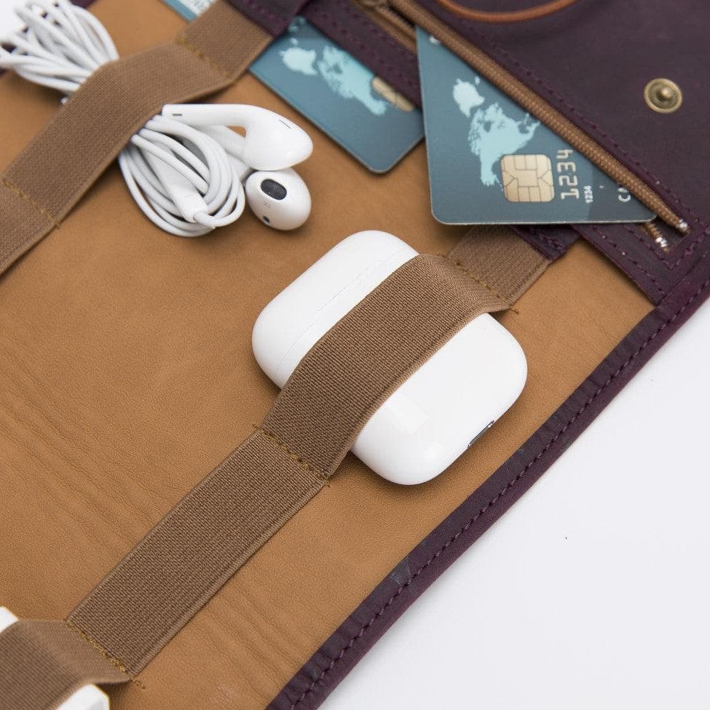 Organiseur de câbles en cuir véritable Frasi