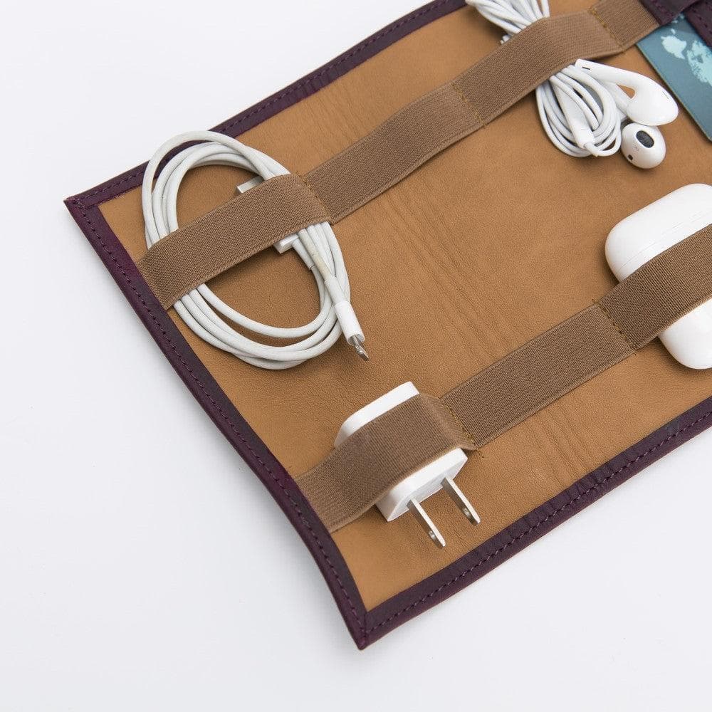 Organiseur de câbles en cuir véritable Frasi