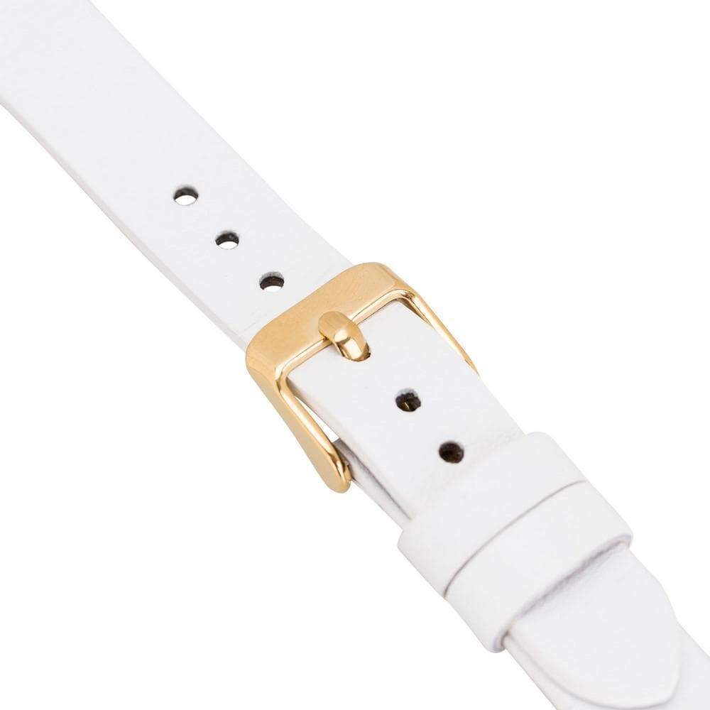 Ferro Leather Fitbit Watch Band with Gold Trok