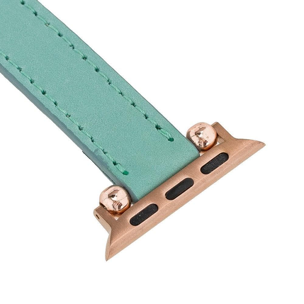 Ferro Fitbit Genuine Leather Watch Band with Rose Gold Trok