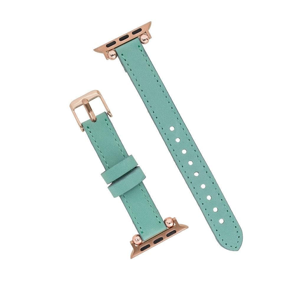 Ferro Fitbit Genuine Leather Watch Band with Rose Gold Trok