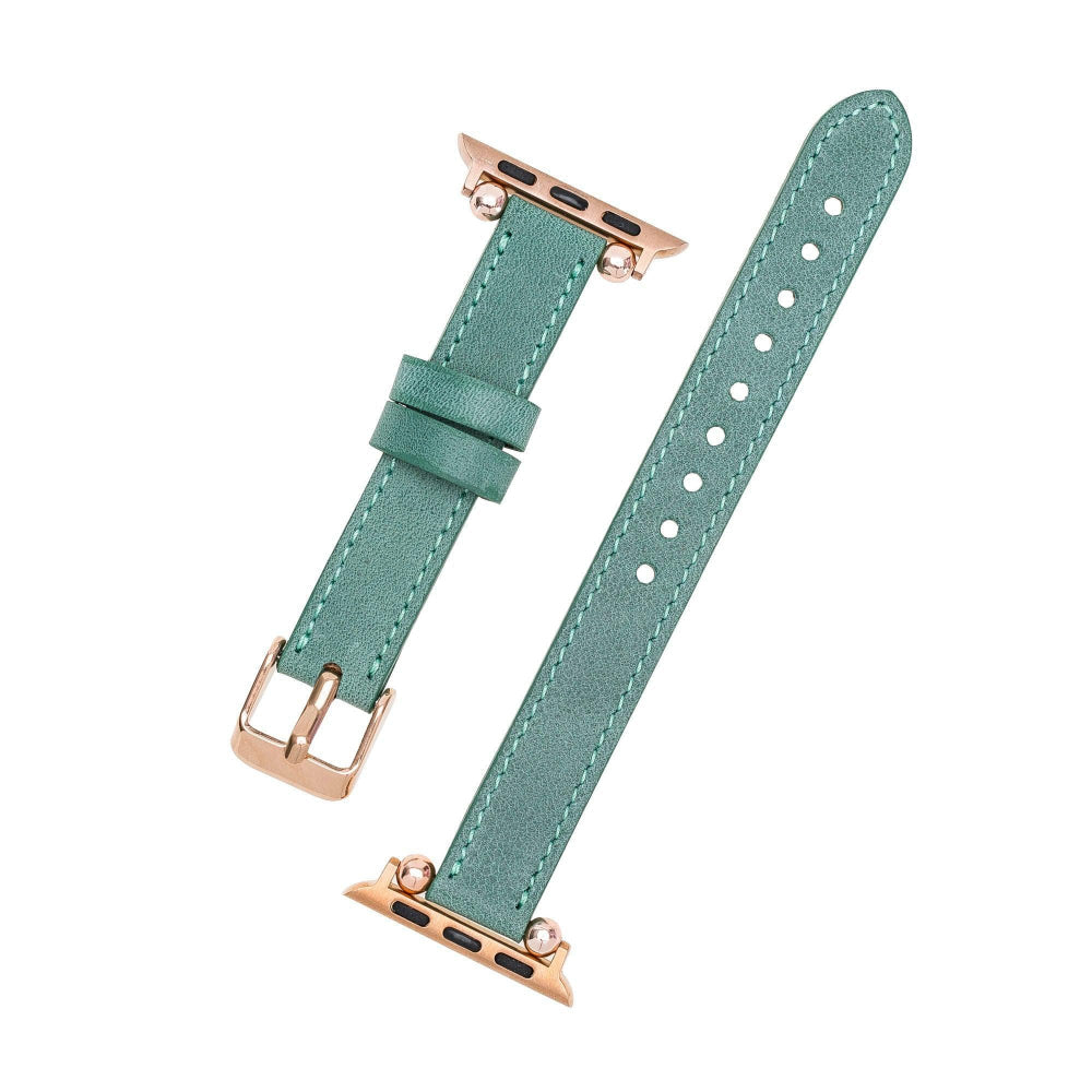 Ferro Fitbit Genuine Leather Watch Band with Rose Gold Trok